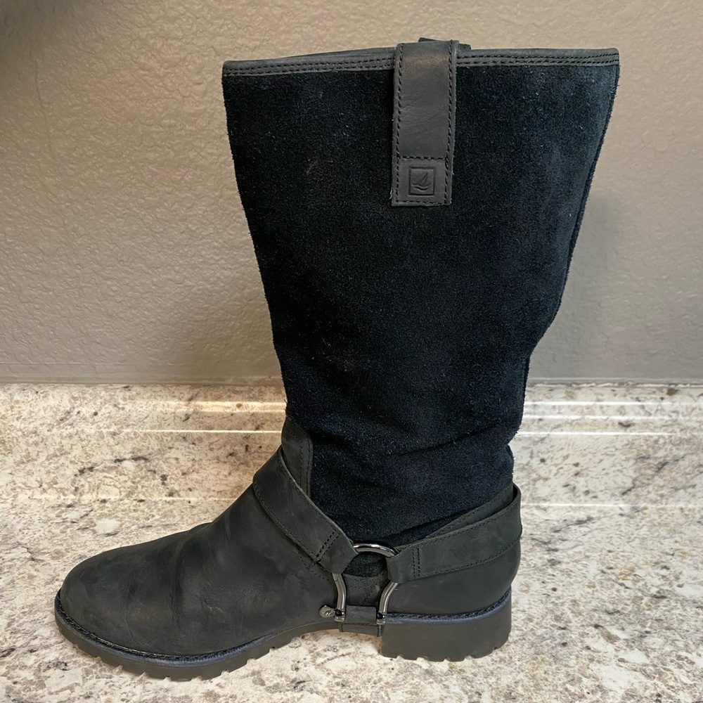 SPERRY TOP - Sider DYLAN STYLE BLACK/SUEDE™ BOOTS IN SIZE 6.5